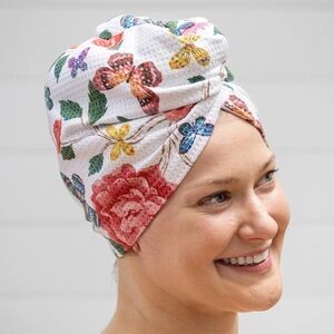 NWT Butterfly Toile Quick Dry Hair Wrap